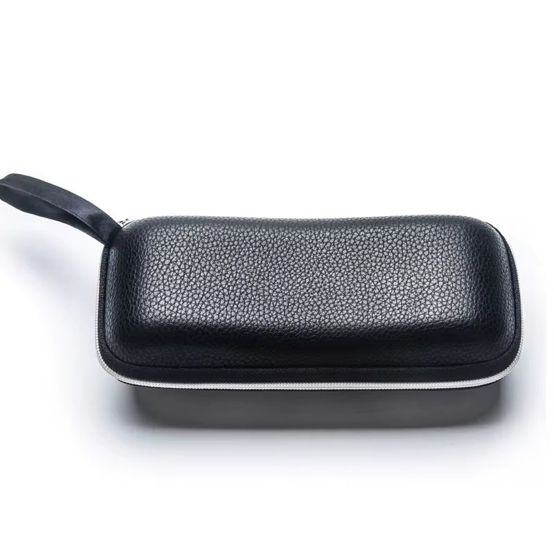 Leather Glasses Case Portable Sunglasses Reading Glasses Carry Bag Hard Zipper Box Protective Case Cover Eyeglasses Accessories