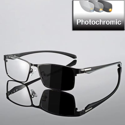 Fashion Progressive Multifocal Reading Glasses Women Men Business Presbyopia Eyewear TR90 Flexible Photochromic Eyeglasses