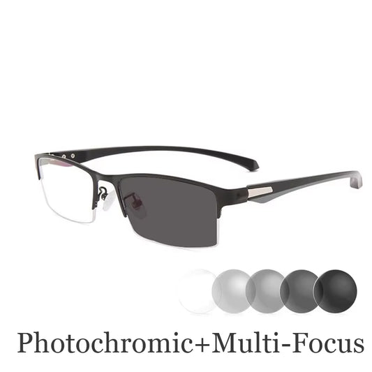 Fashion Progressive Multifocal Reading Glasses Women Men Business Presbyopia Eyewear TR90 Flexible Photochromic Eyeglasses