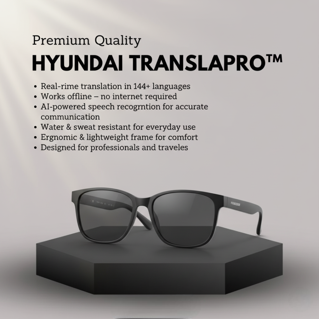 Hyundai TranslaPro™-AI Glasses That Translate 144+ Languages