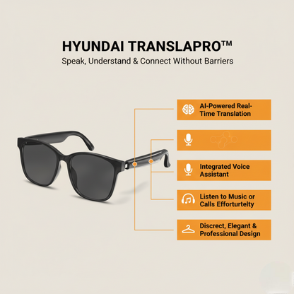 Hyundai TranslaPro™-AI Glasses That Translate 144+ Languages